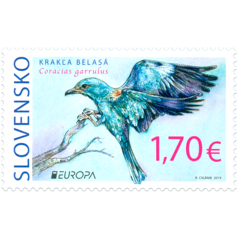 Słowacja 2019, EUROPA CEPT, ptaki **